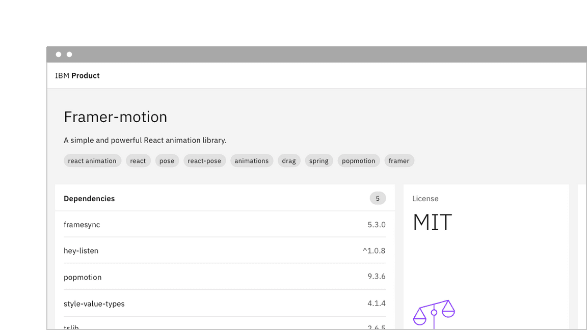 Contained list on page variant in context image